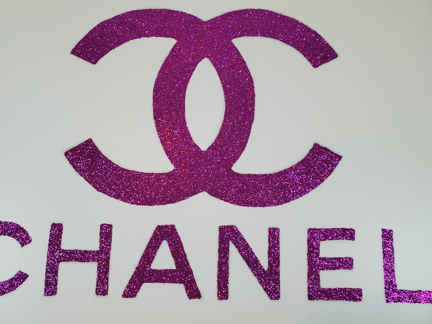 Glitter wall art magenta