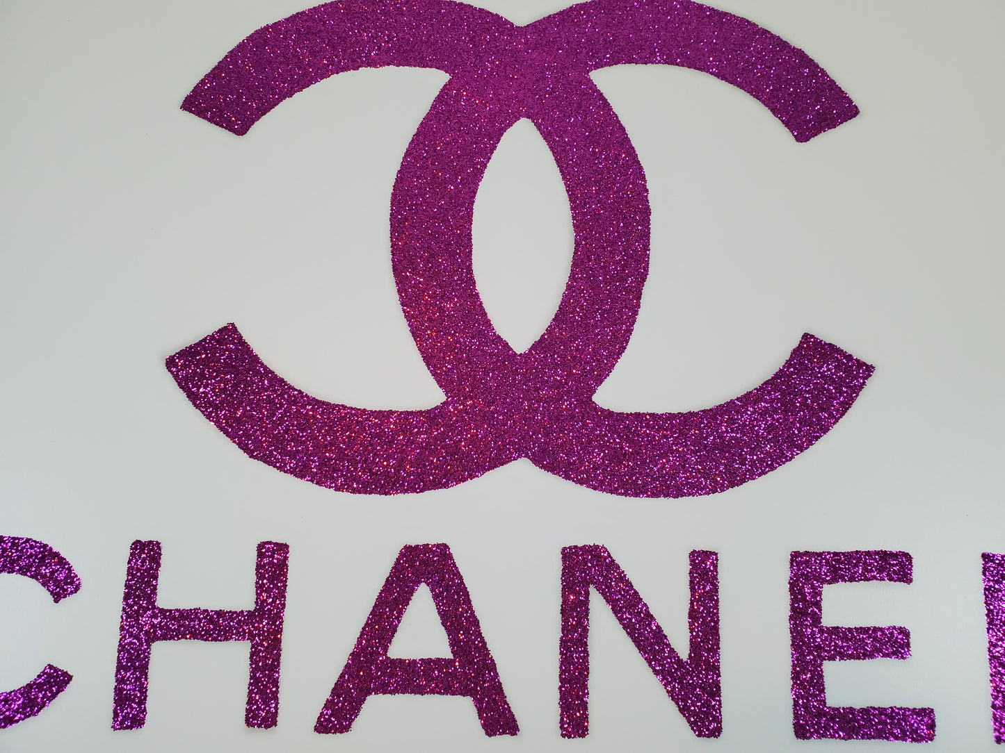 Glitter wall art magenta