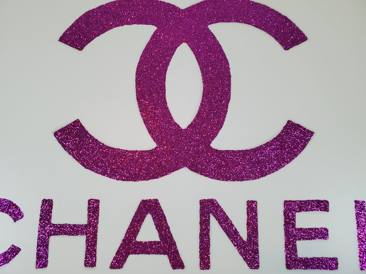 Glitter wall art magenta