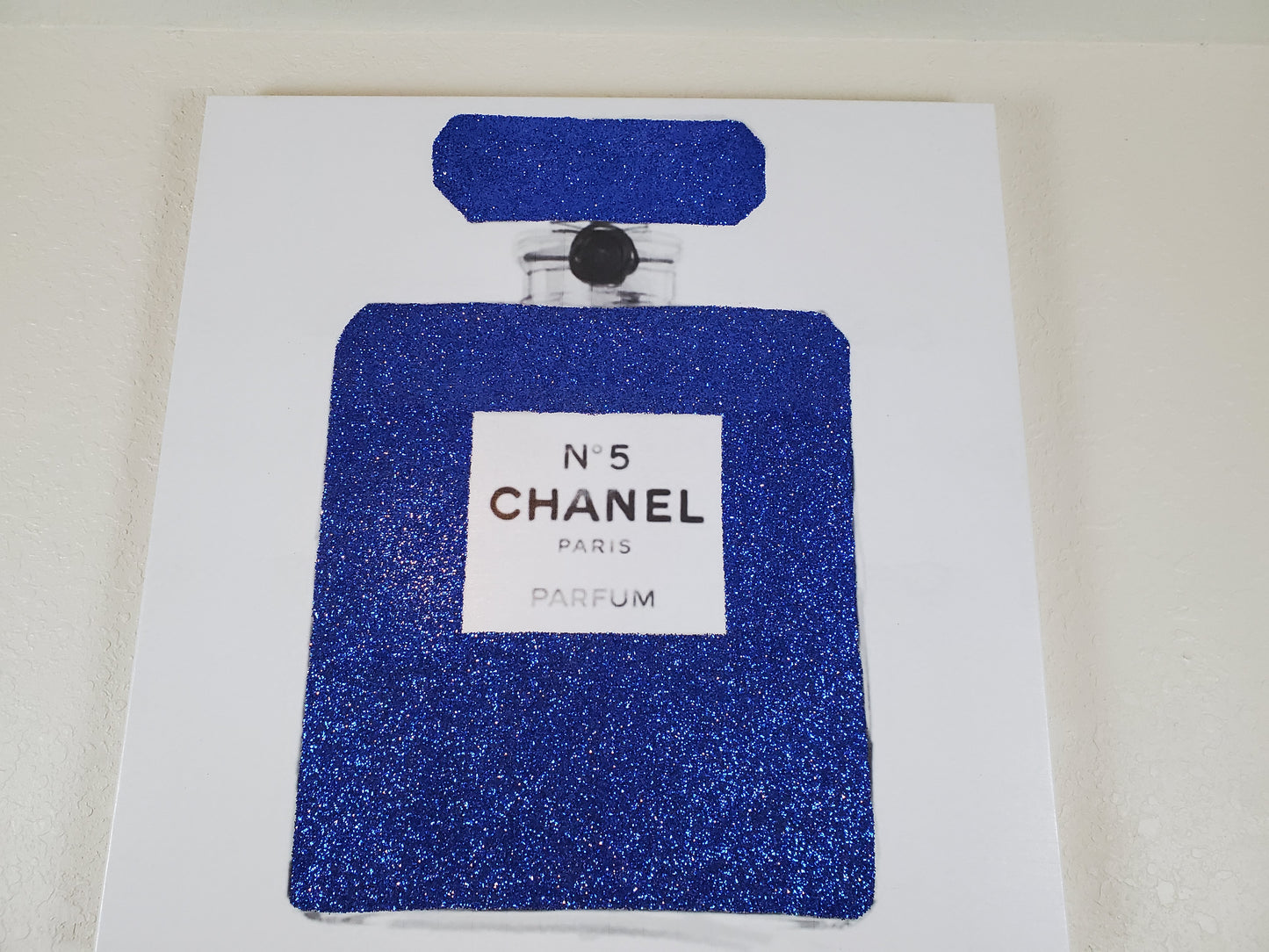 Blue number 5 glitter